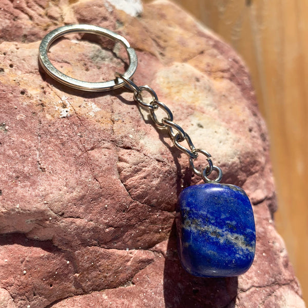 Lapis Lazuli Crystal Keychain