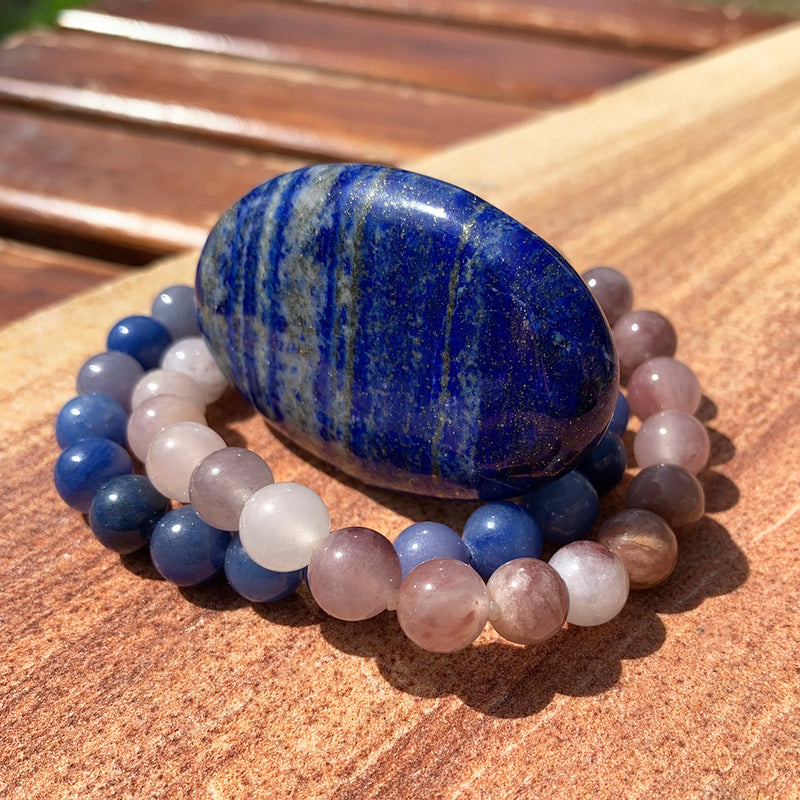 70% Off - Lapis Lazuli & Aventurine Mala Bracelet & Palmstone