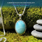 Larimar Wave Silver Necklace
