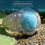 SUMMER 65% OFF SALE Larimar Wisdom Ring
