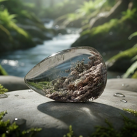 Garden Quartz - Lodolite - Teardrop Cabochon