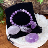 Lepidolite Mala Bracelet Unity Pouch Set