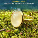 Z ARRON DESIGN Serenity Moonstone Koparvír Hengiskraut Hálsmen