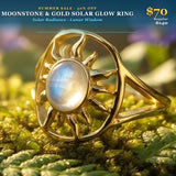 Z ARRON DESIGN Collana con ciondolo in filo di rame Serenity Moonstone