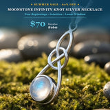 Z ARRON DESIGN Collana con ciondolo in filo di rame Serenity Moonstone