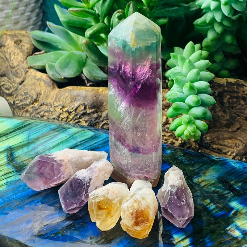 Arron - Multicolor Fluorite Abundance Manifesting Set - Gift Cards