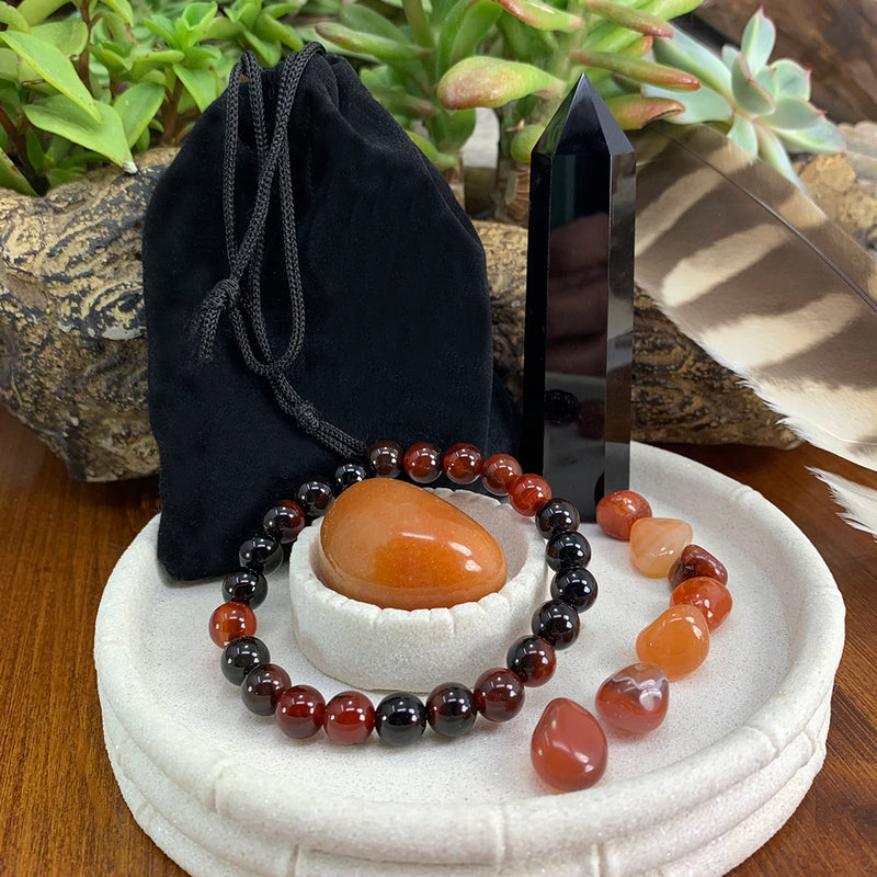 Bracelet Mala et ensemble de cristaux de mise à la terre 🙏