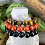 Ensemble de 3 bracelets Mala en cristal Ground & Protect