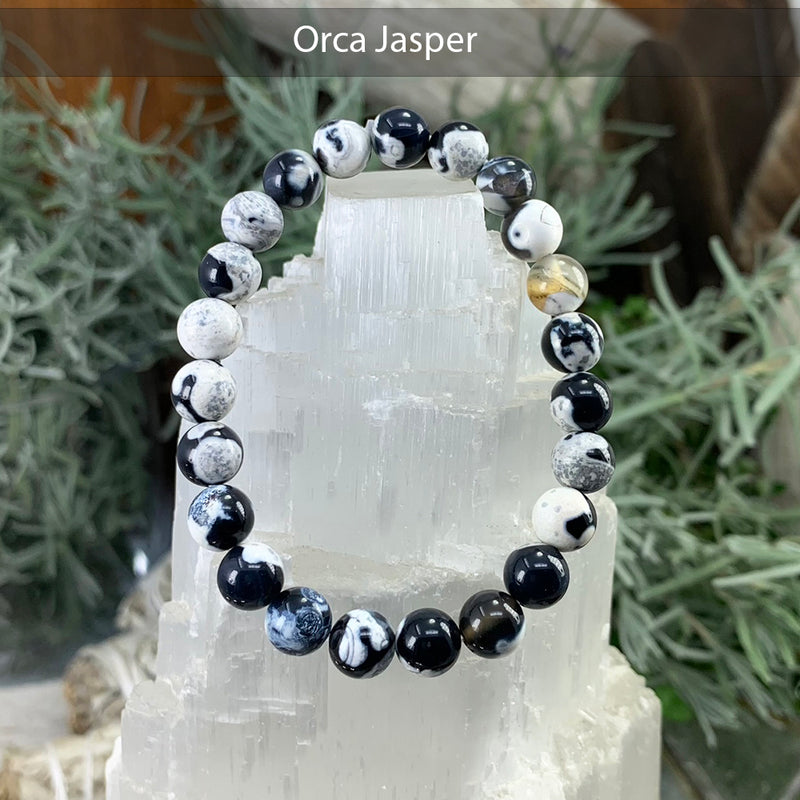 Beskyttelse og indsigt 3-PC Crystal Mala armbåndssæt