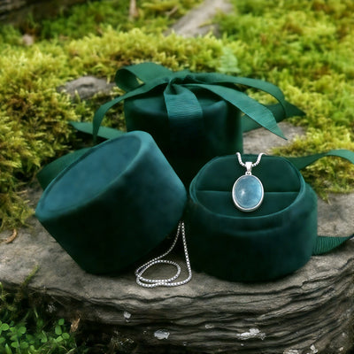 Z ARRON DESIGN Serenity Moonstone kobbertråd vedhæng halskæde