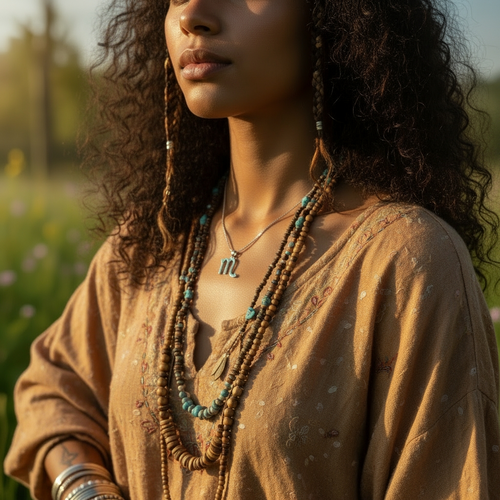 Z ARRON DESIGN Serenity Moonstone kobbertråd vedhæng halskæde