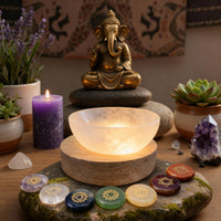 Selenite Serenity Light + Chakra Stones Set - 70% Off