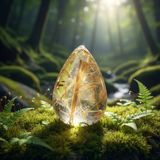 Engelshaar Rutilquarz Tropfenförmiger Cabochon