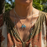 Z ARRON DESIGN Serenity Moonstone kobbertråd vedhæng halskæde