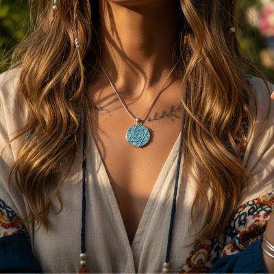 Z ARRON DESIGN Serenity Moonstone kobbertråd vedhæng halskæde