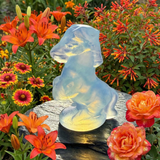 Z ARRON DESIGN Serenity Mondstein Kupferdraht-Anhänger-Halskette