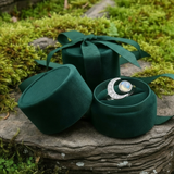 Z ARRON DESIGN Serenity Mondstein Kupferdraht-Anhänger-Halskette