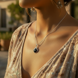 Z ARRON DESIGN Serenity Moonstone kobbertråd vedhæng halskæde