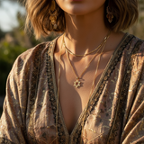 Z ARRON DESIGN Serenity Moonstone kobbertråd vedhæng halskæde