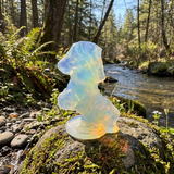 Z ARRON DESIGN Serenity Mondstein Kupferdraht-Anhänger-Halskette