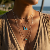 Z ARRON DESIGN Serenity Moonstone kobbertråd vedhæng halskæde