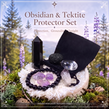 SALE TODAY! Obsidian & Tektite Protector Pouch Set
