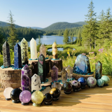 Generatore di cristalli da 27 pezzi e kit di sfere con flash labradorite