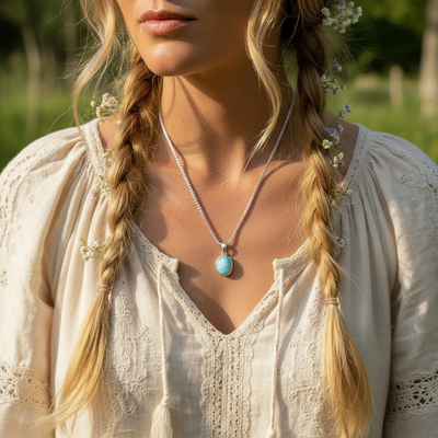 Z ARRON DESIGN Serenity Moonstone kobbertråd vedhæng halskæde