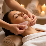 Rosenquarz Gua Sha Gesichts-Massage-Stein