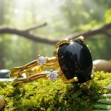 Z ARRON DESIGN Serenity Mondstein Kupferdraht-Anhänger-Halskette