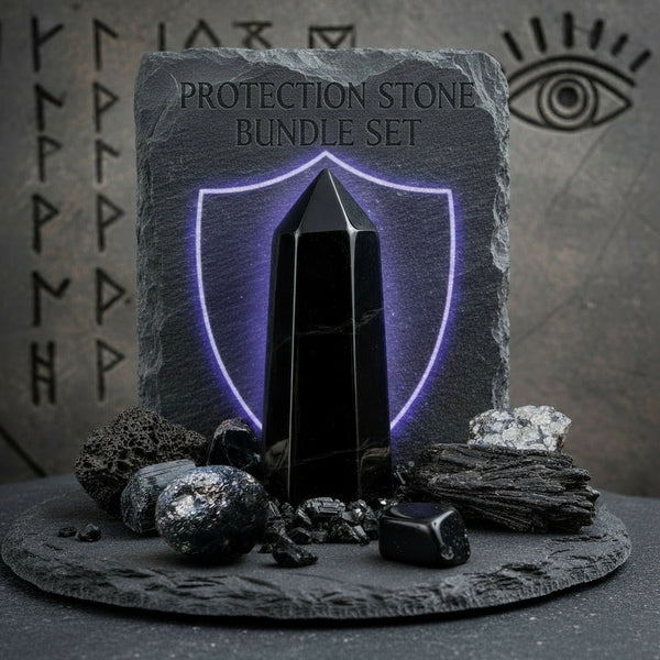 16-delt Dark Energy Guardian Stones bundtsæt 👉 60 % rabat