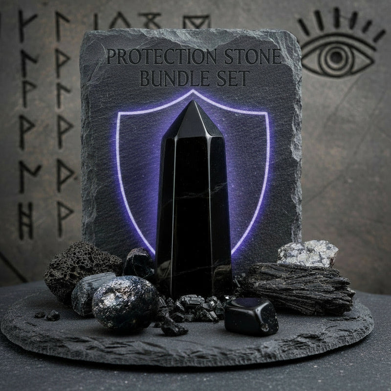 16-delt Dark Energy Guardian Stones bundtsæt 👉 60 % rabat