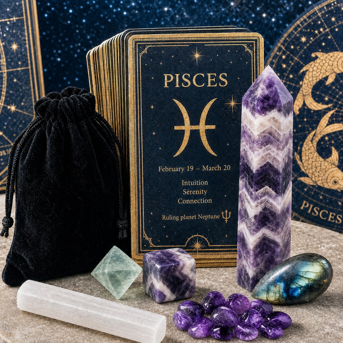 ♓ Pisces - Zodiac Crystal Set