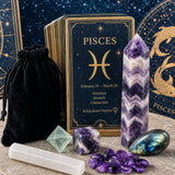 ♓ Fiskene - 19. februar - 20. marts - Zodiac Crystal Fusion Sæt med etui