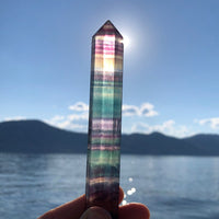 Rainbow Fluorite Point - wand