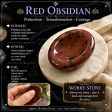 Rauður Obsidian áhyggjusteinn