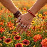 Z ARRON DESIGN Serenity Mondstein Kupferdraht-Anhänger-Halskette