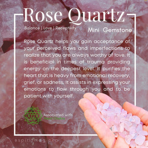 Rose Quartz Mini Gemstones (50 Gram / 1.7oz. Lot)