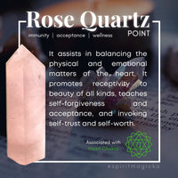 Rose Quartz Point - wand