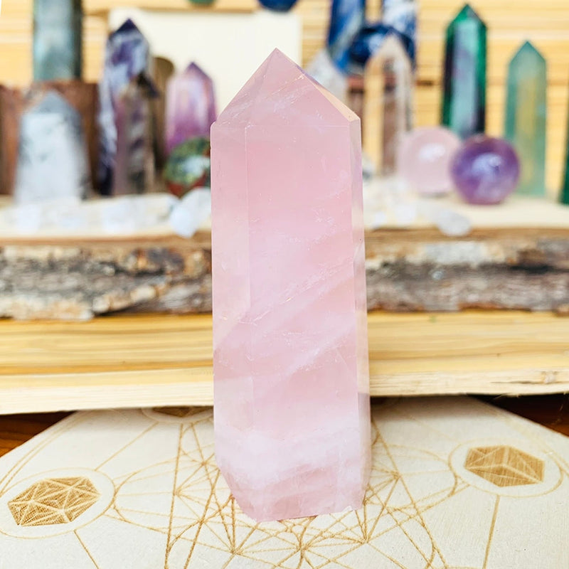 Rose Quartz Point - wand