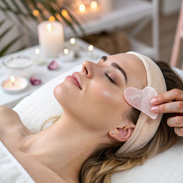 Rose Quartz Gua Sha Facial Massage Tool