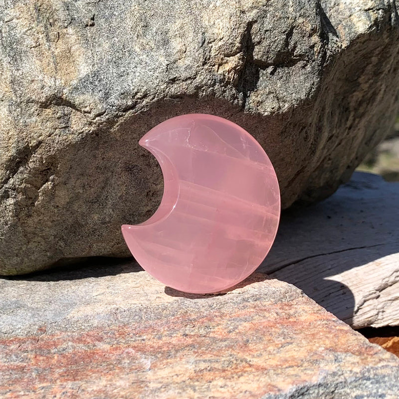 Rose Quartz Crescent Moonstone