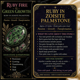 Ruby i Zoisite Palmstone
