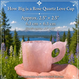 Coupe d'amour en quartz rose