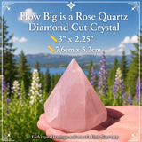 Cristal de lapidação de diamante de quartzo rosa