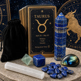 ♉ Naut - 20. apríl - 20. maí - Zodiac Crystal Fusion Sett með poka