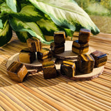 Tiger’s Eye Tumbled Stone Set of 12 - tumbledstone