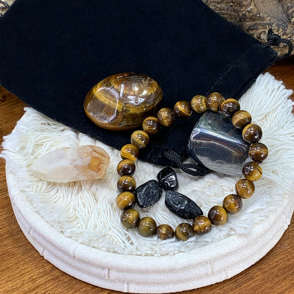 Tiger's Eye Mala armband Fortitude pokasett