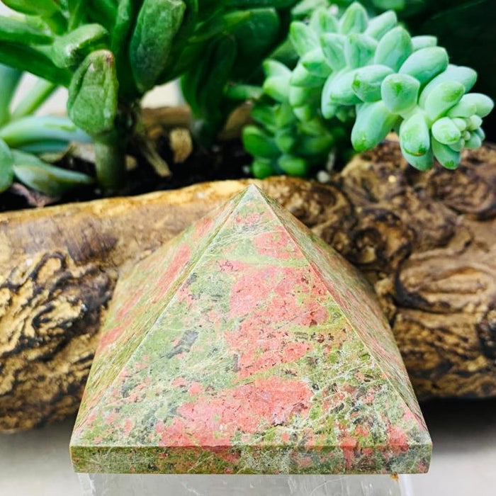 Unakite Pyramid - Medium - pyramids