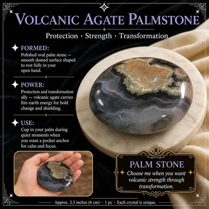 Volcanic agate palmstone